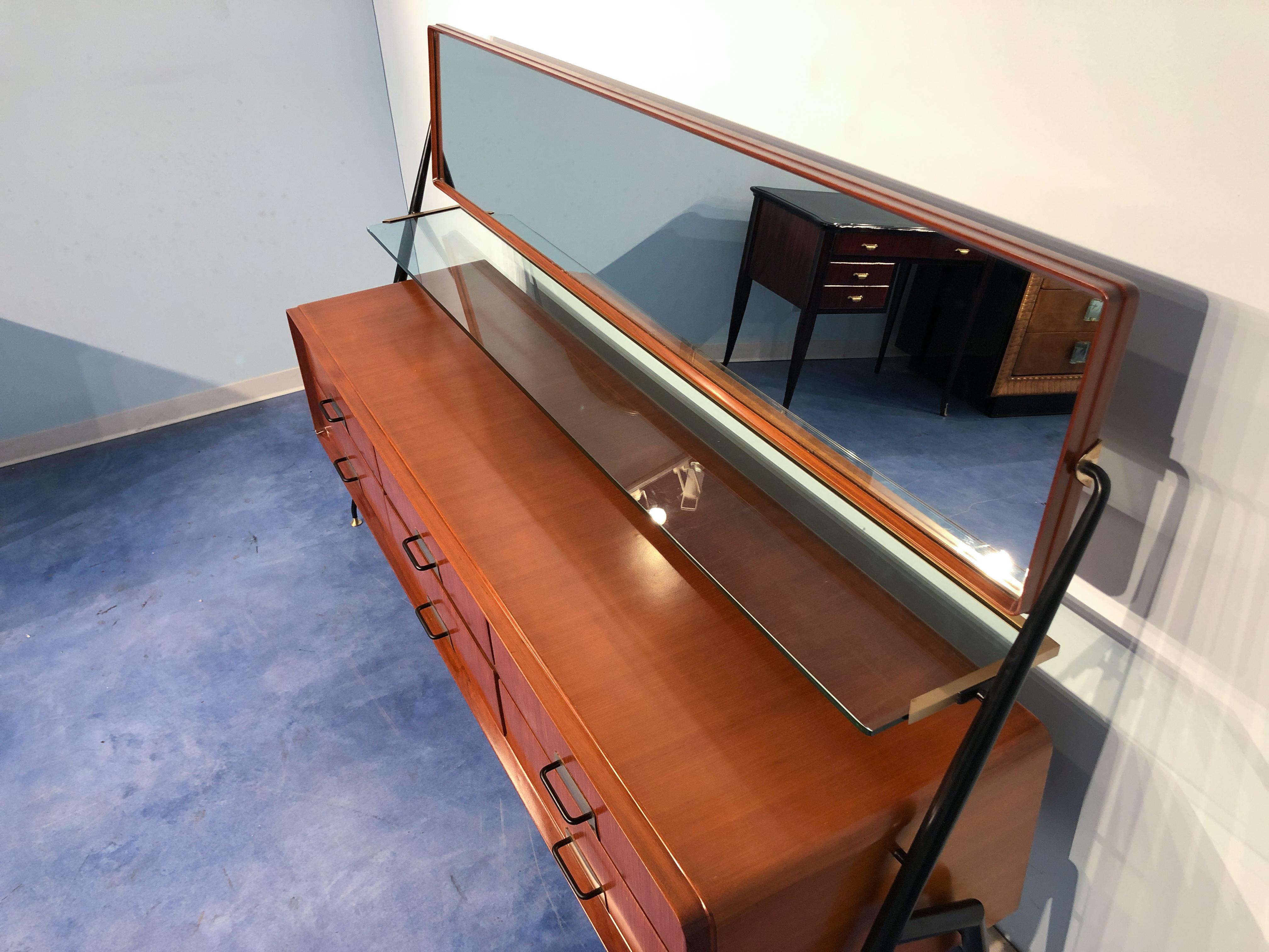 Italian Mid-Century Modern Silvio Cavatorta Sideboard, Dresser, 1950s 3