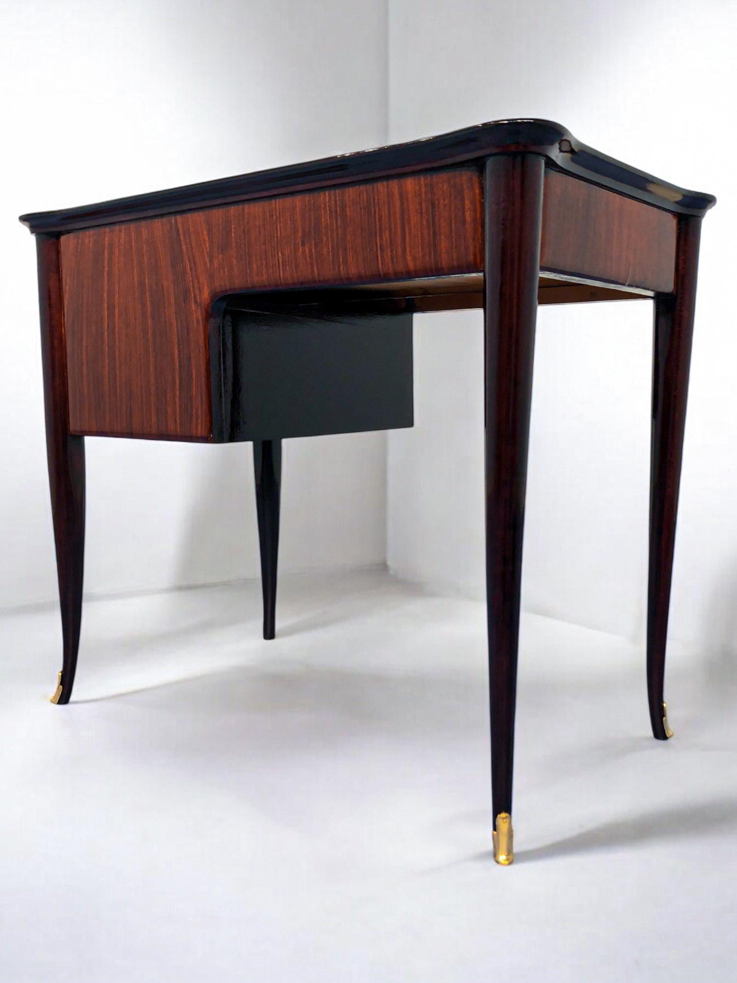 Italian Mid-Century Modern Small Desk and Chair Attributed to Paolo Buffa, 1950s For Sale 8