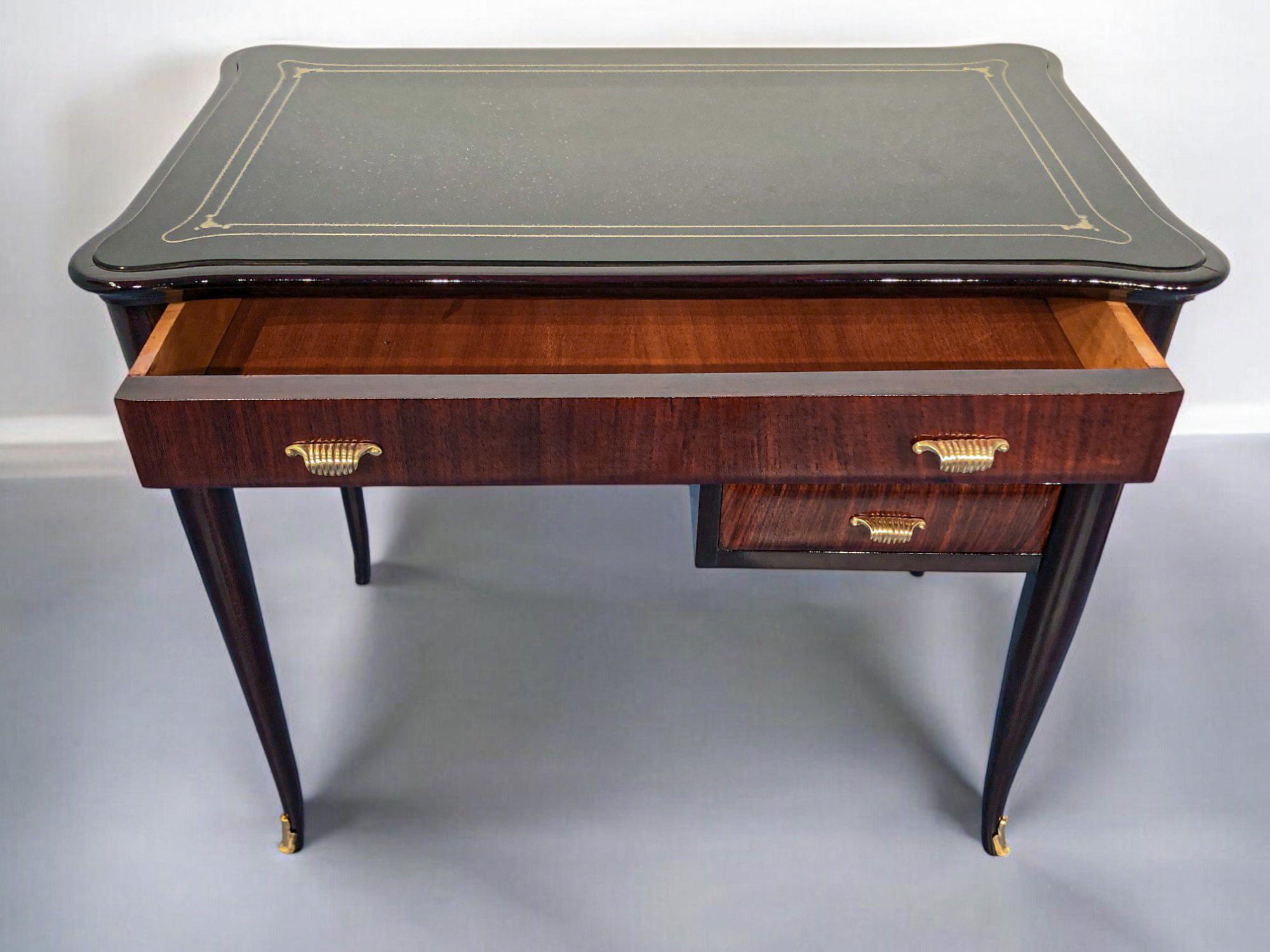Italian Mid-Century Modern Small Desk and Chair Attributed to Paolo Buffa, 1950s For Sale 2