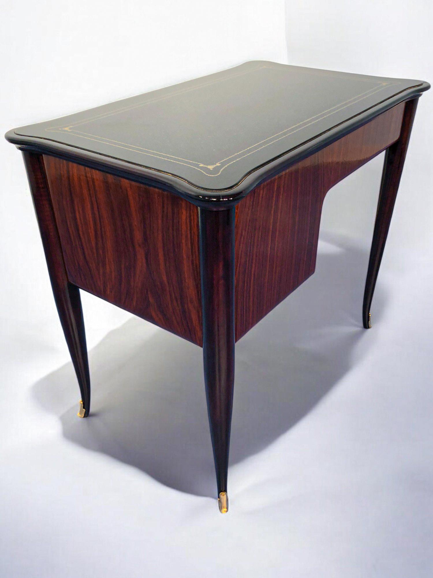 Italian Mid-Century Modern Small Desk and Chair Attributed to Paolo Buffa, 1950s For Sale 6