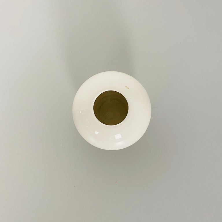 Late 20th Century Italian Mid-Century Modern Small White Ceramic Vase, 1970s