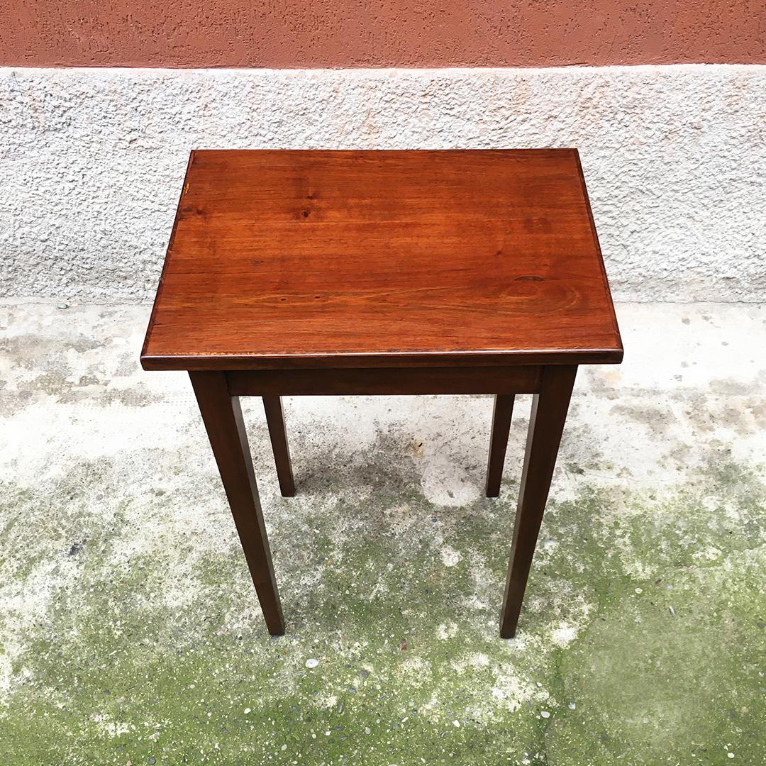 Italian Mid-Century Modern Small Wood Table with Rectangular Top, 1950s In Good Condition In MIlano, IT