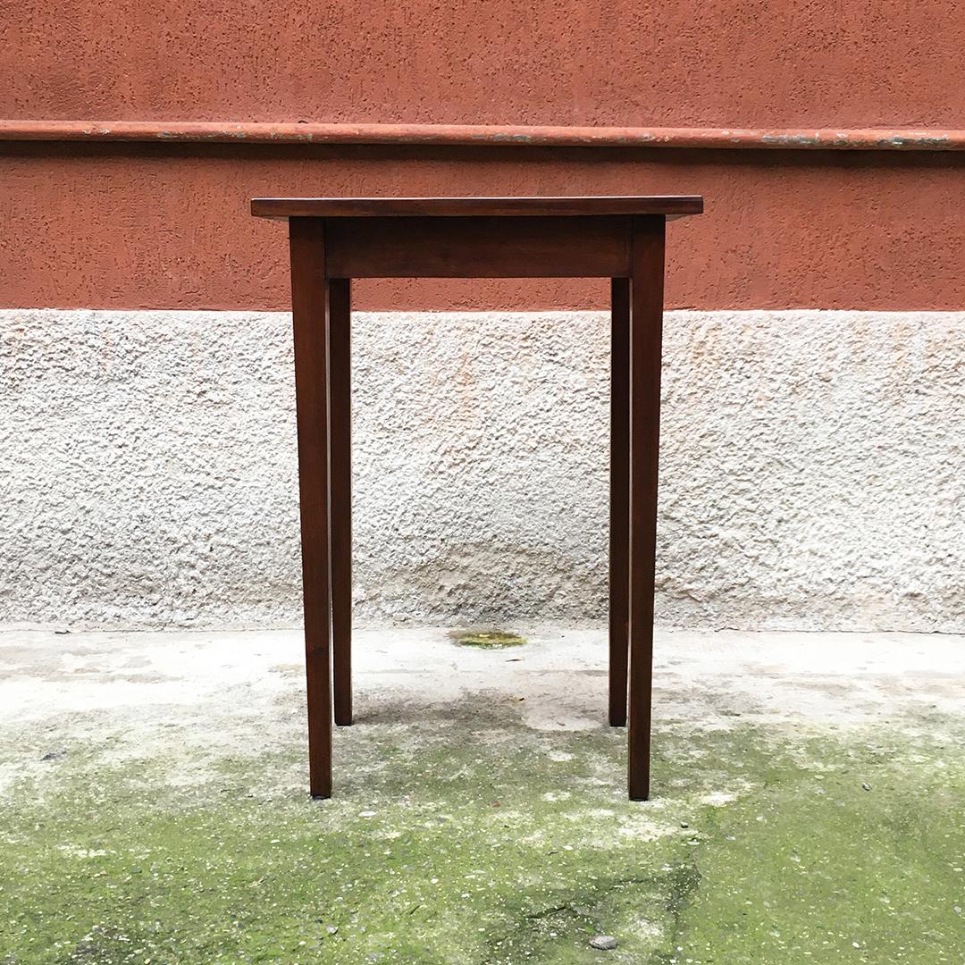 Mid-20th Century Italian Mid-Century Modern Small Wood Table with Rectangular Top, 1950s
