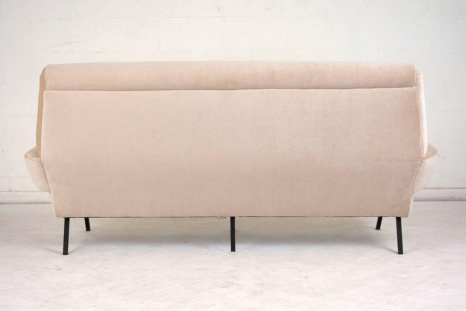 Mohair Italian Mid-Century Modern Sofa