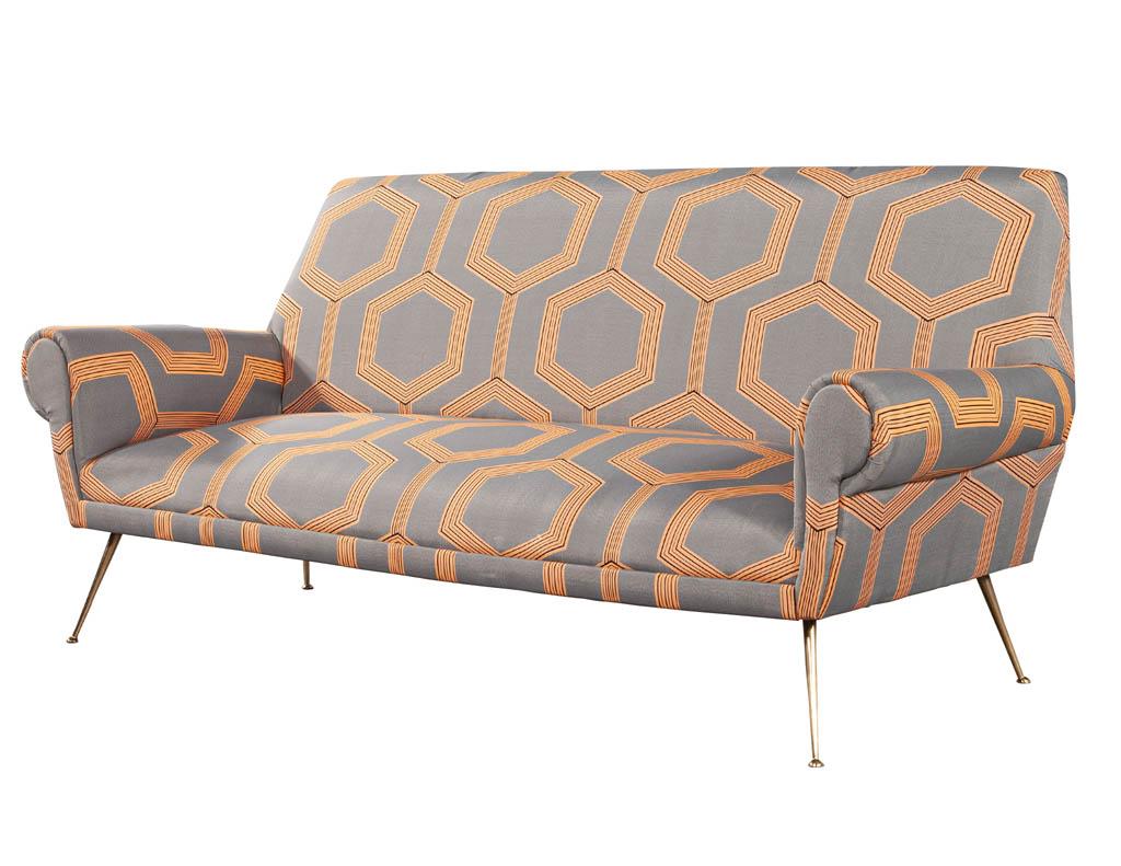 Italian Mid-Century Modern Sofa Settee 10