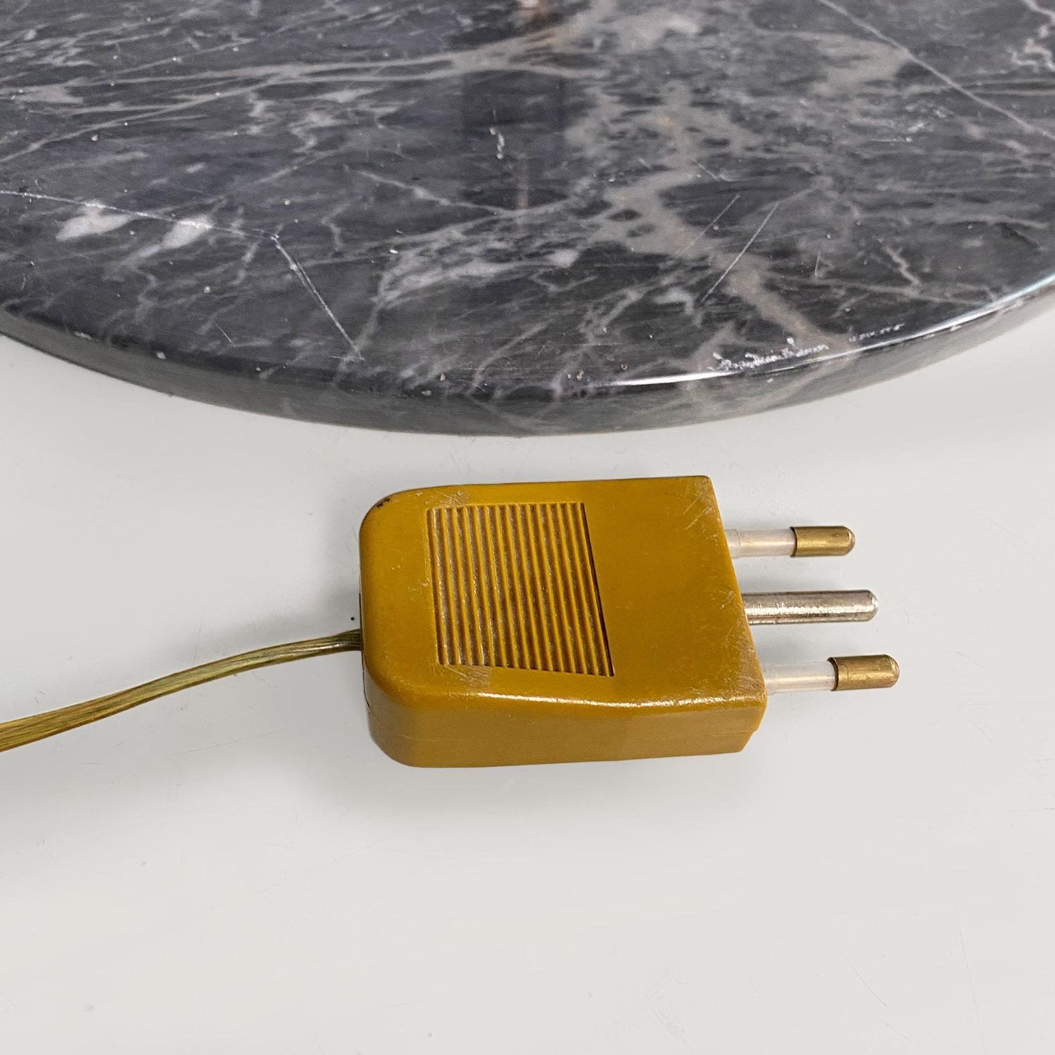 Italian mid century modern solid wood, brass and white fabric floor lamp, 1940s 14