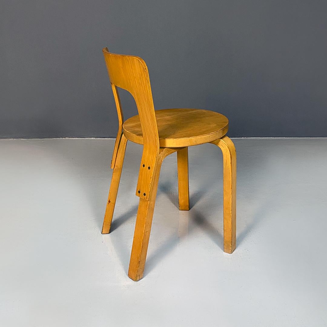 Mid-Century Modern Solid Wood Chair by Alvar Aalto for Artek, 1960s 8