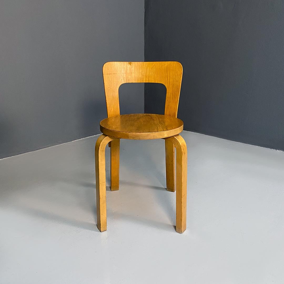 Mid-Century Modern Solid Wood Chair by Alvar Aalto for Artek, 1960s 9