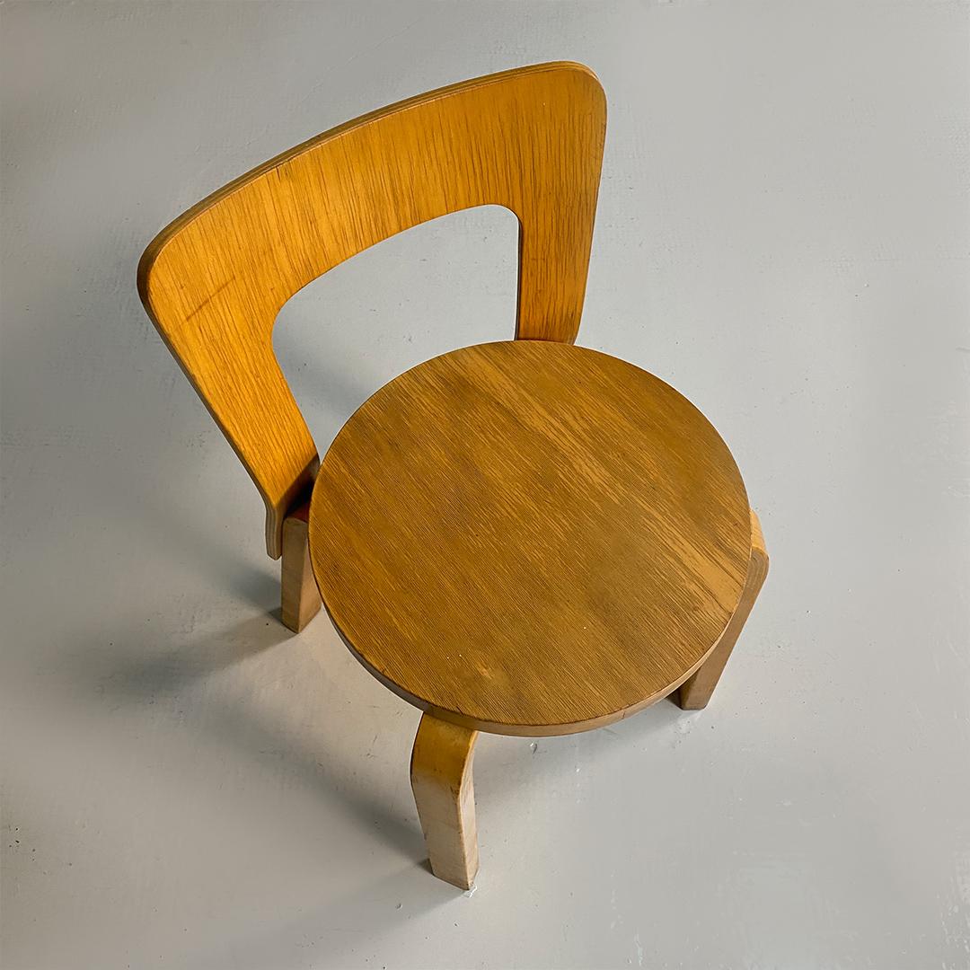 Mid-Century Modern Solid Wood Chair by Alvar Aalto for Artek, 1960s 4