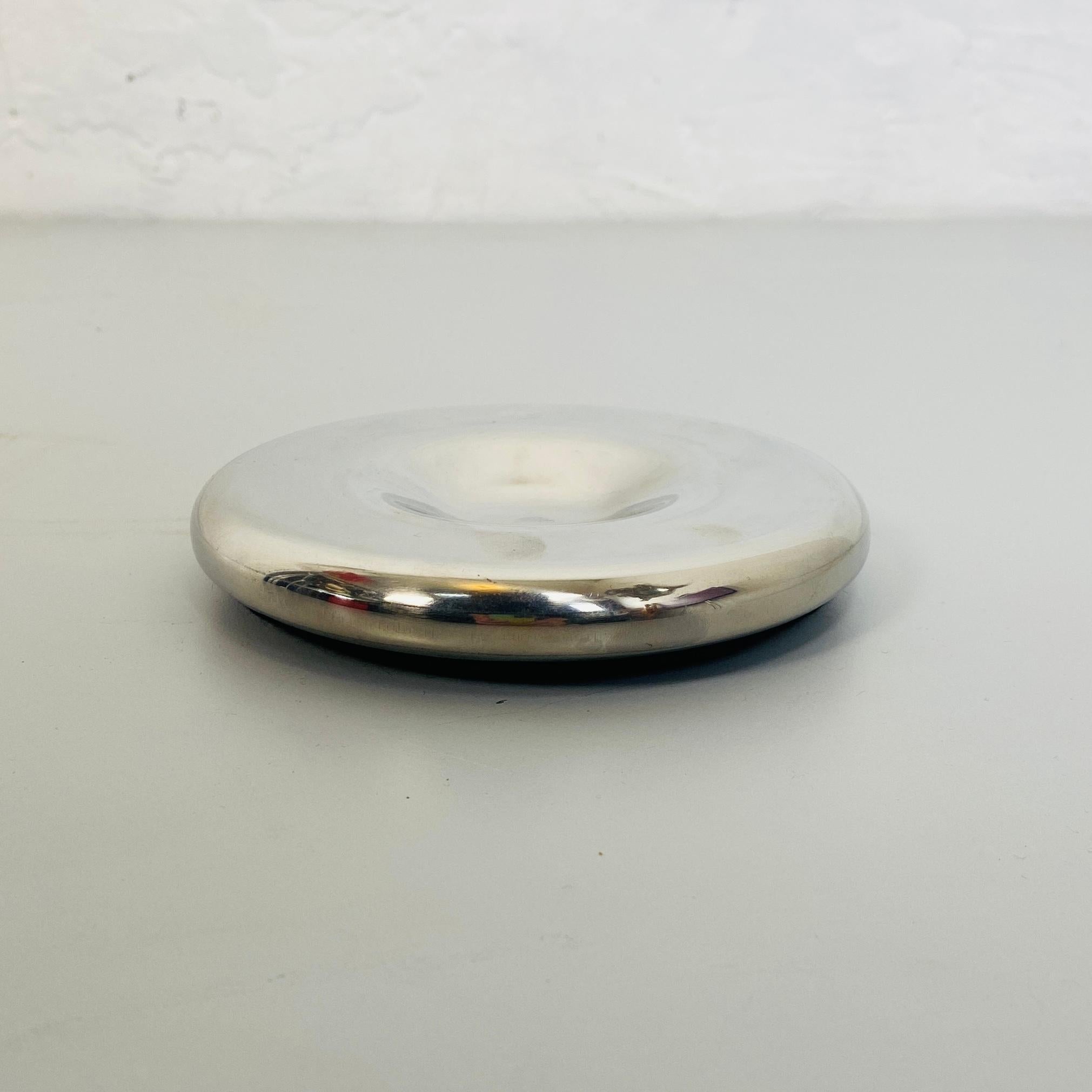 Italian Mid-Century Modern Space Age Chromed Metal Ashtray, 1970s  4