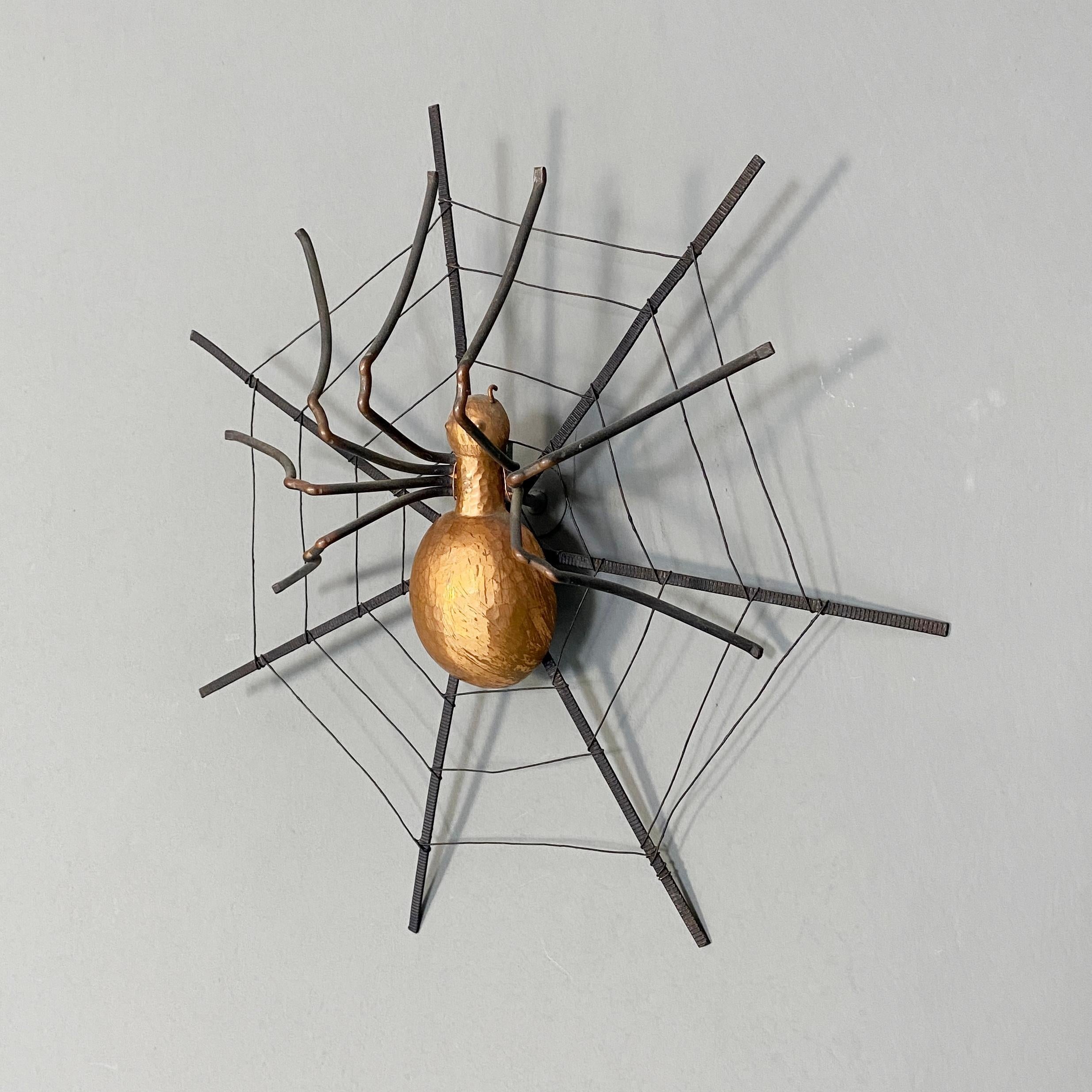 Mid-20th Century Italian Mid-Century Modern Spider-Shaped Wall Decoration, 1960s For Sale