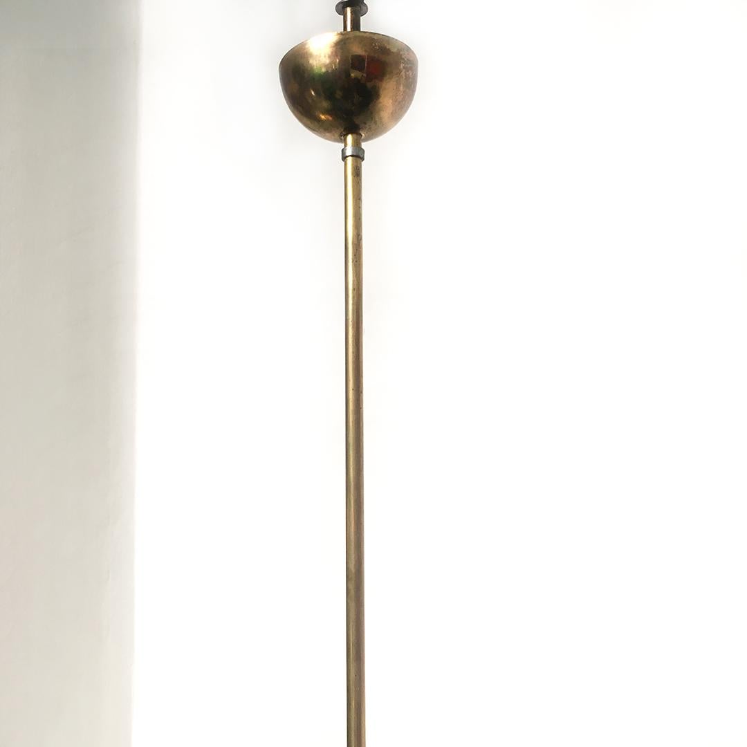 Italian Mid-Century Modern Sputnik Brass Ten Lights Chandelier, 1950s For Sale 2