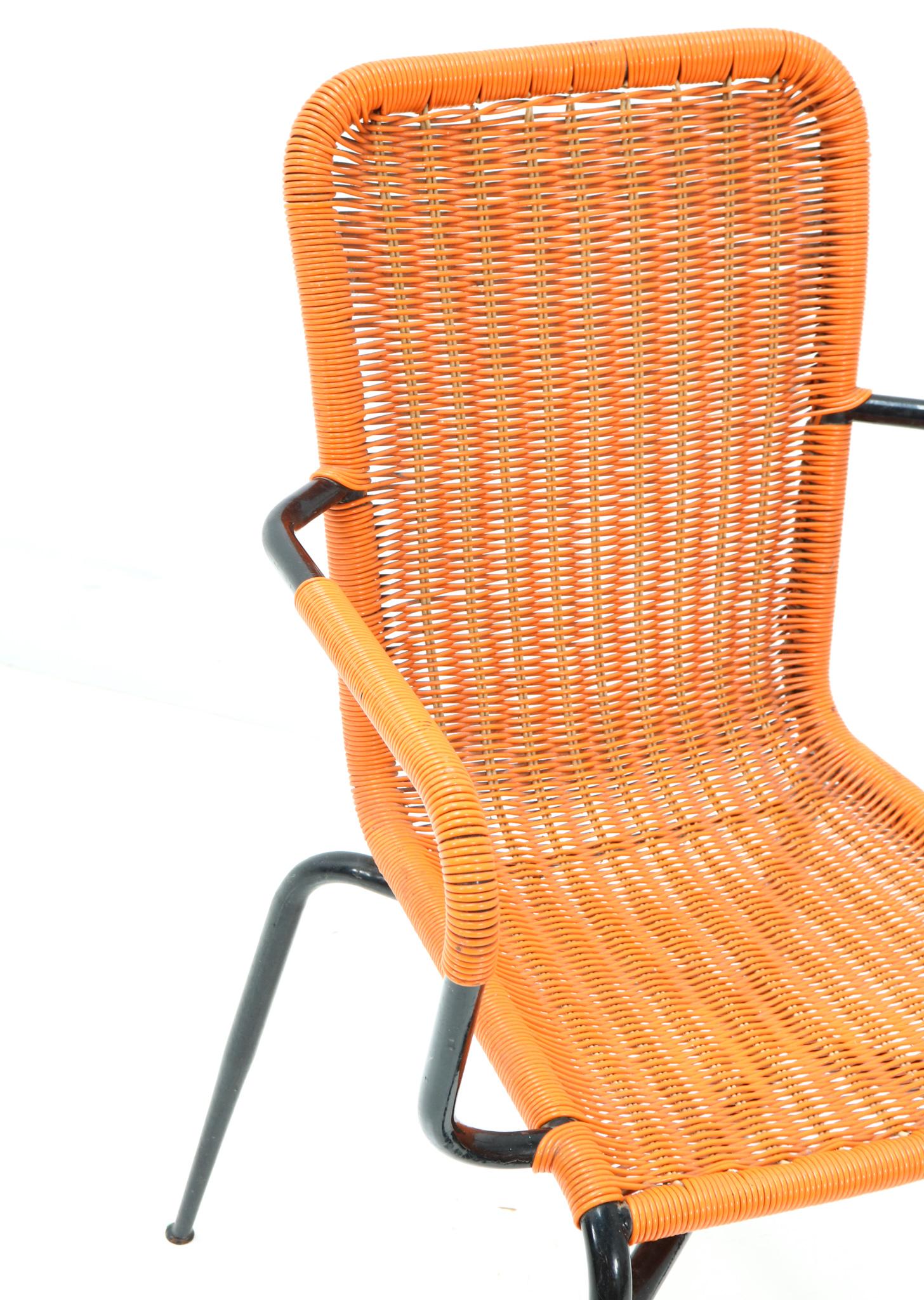 Italian Mid-Century Modern Stackable Outdoor Armchairs, 1960s For Sale 4
