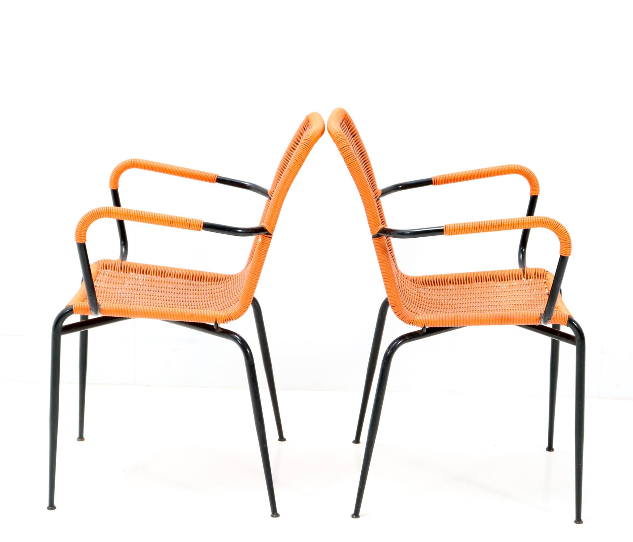 Italian Mid-Century Modern Stackable Outdoor Armchairs, 1960s In Good Condition For Sale In Amsterdam, NL