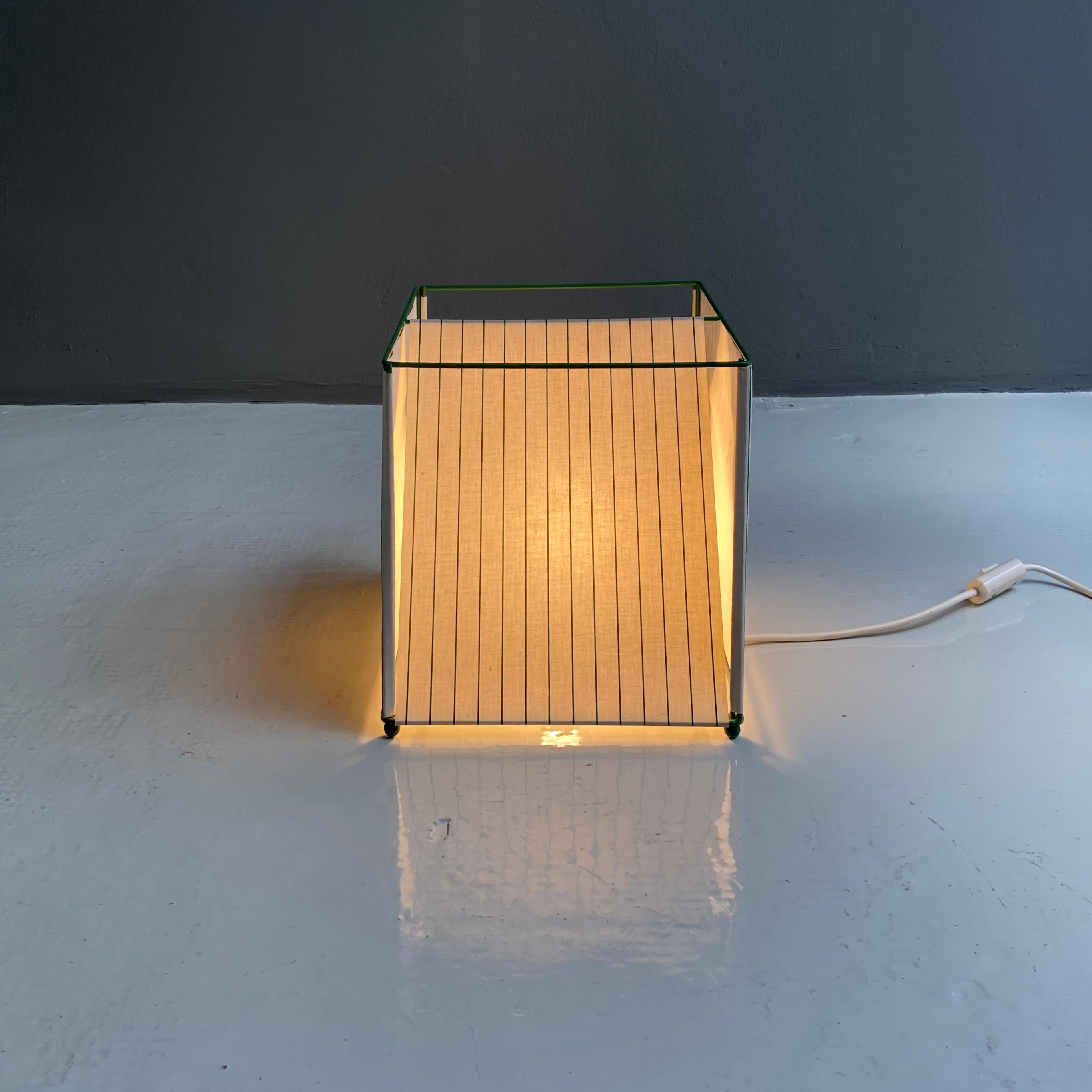 Italian Mid-Century Modern Striped Fabric Table Lamp by Ibis, 1980s 3