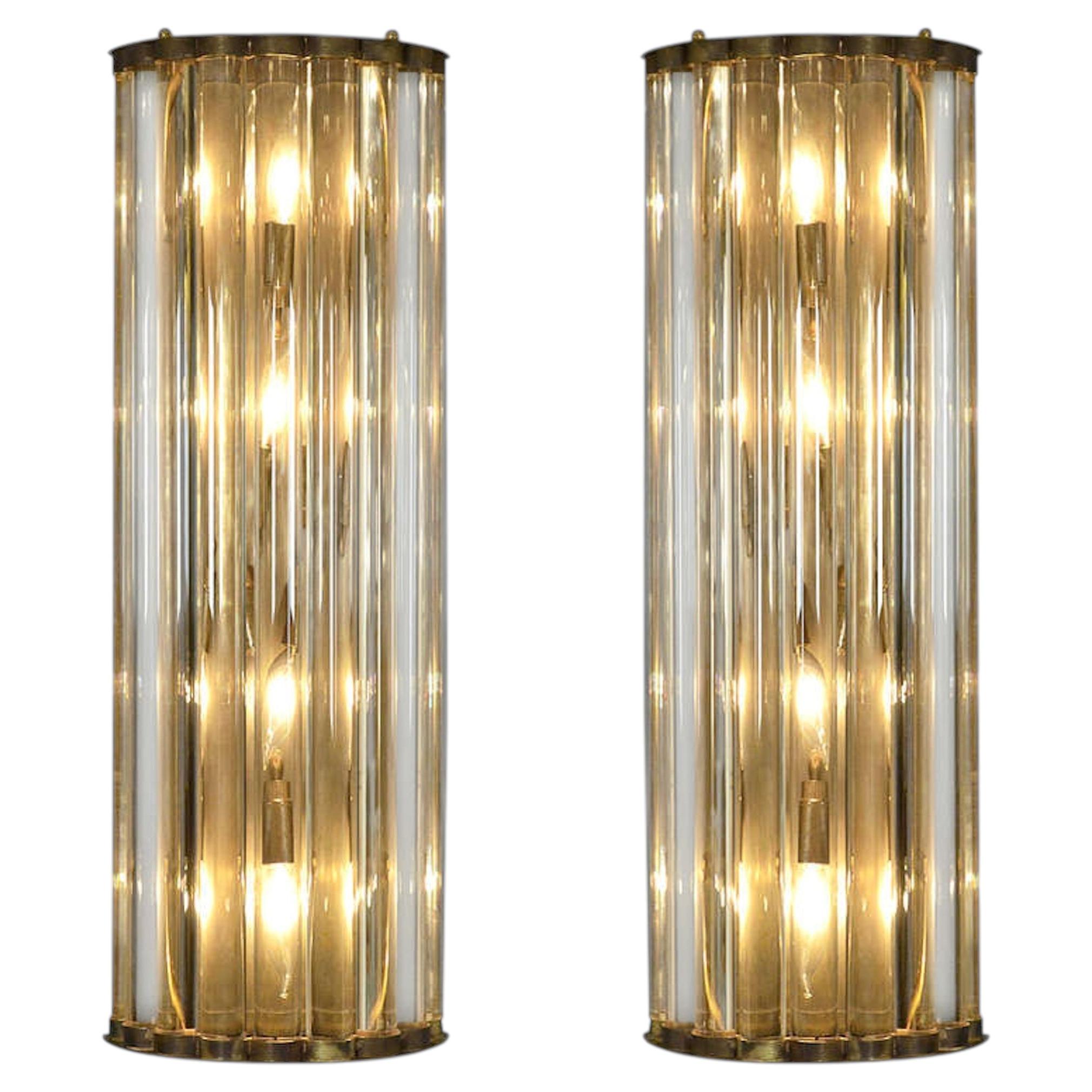 Applique in vetro di Murano e ottone in stile Mid-Century Modern italiano, nuovo design