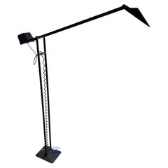 Lampada da terra italiana in stile Mid-Century Modern con braccio oscillante