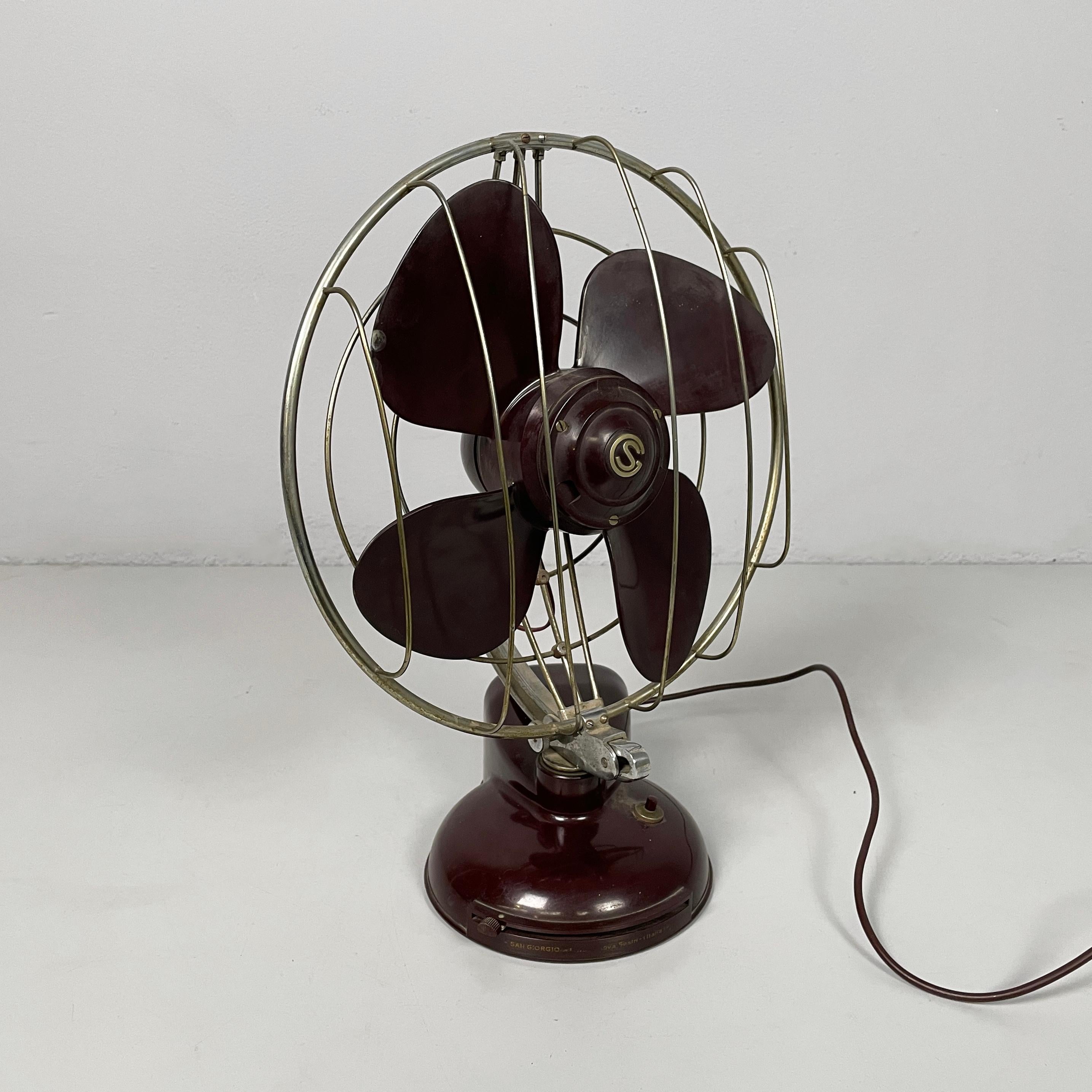 Italian mid-century modern table fan by elettrodomestici San Giorgio, 1960s