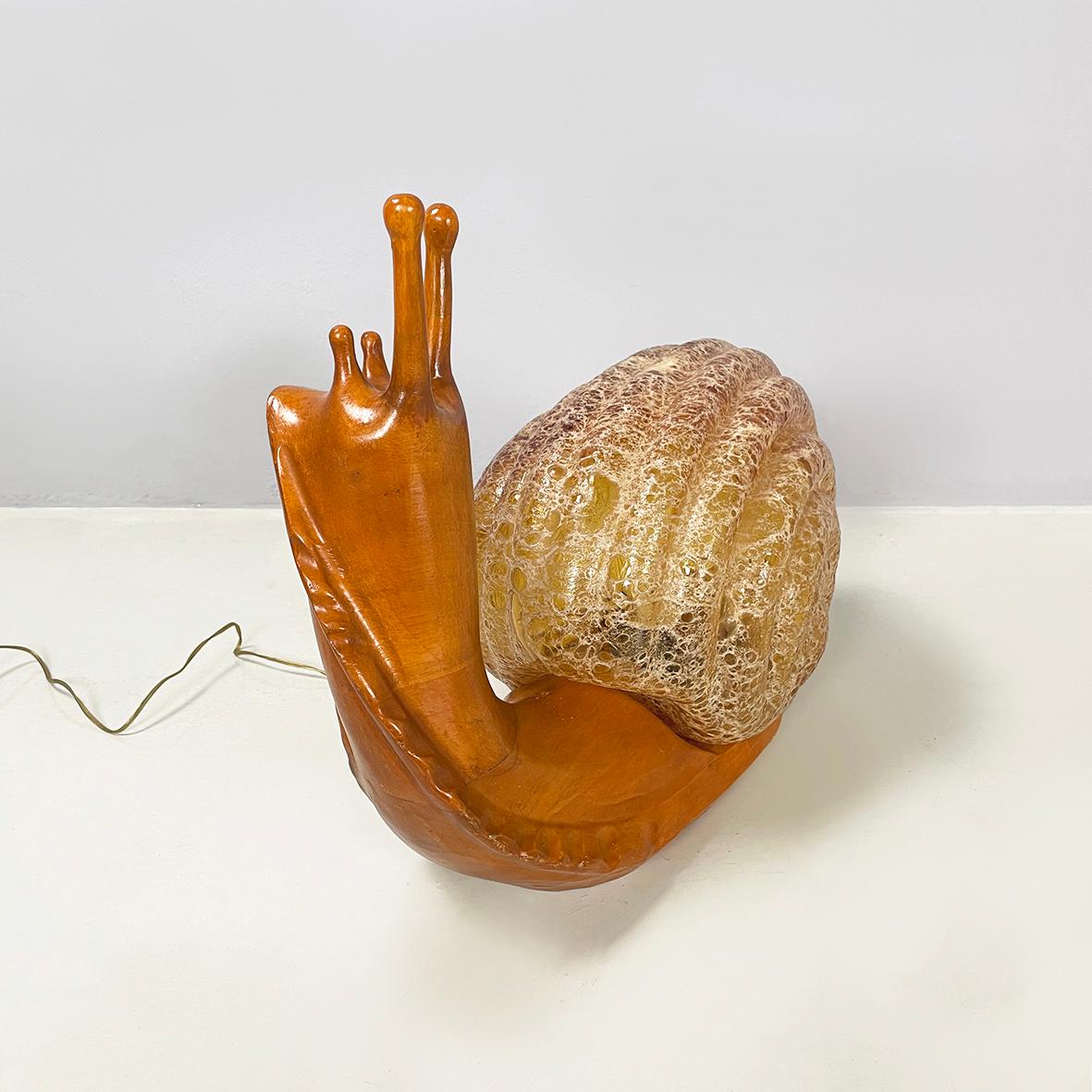 Italian mid-century modern table lamp Snail Marzio Cecchi Dimensione Fuoco 1960s In Good Condition For Sale In MIlano, IT