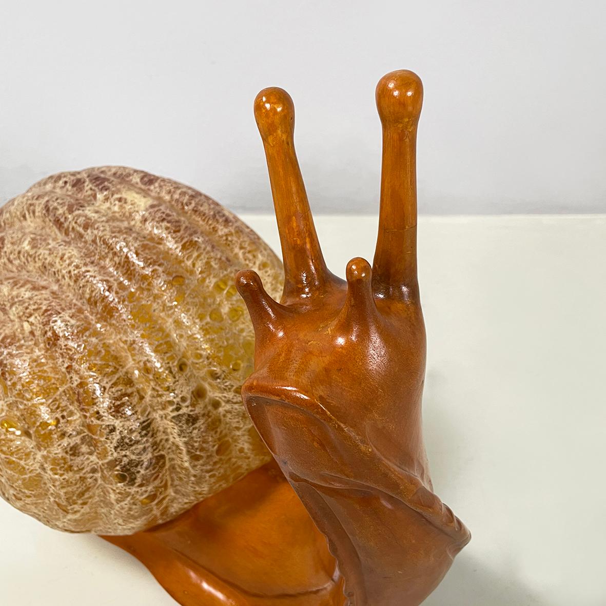 Italian mid-century modern table lamp Snail Marzio Cecchi Dimensione Fuoco 1960s For Sale 1