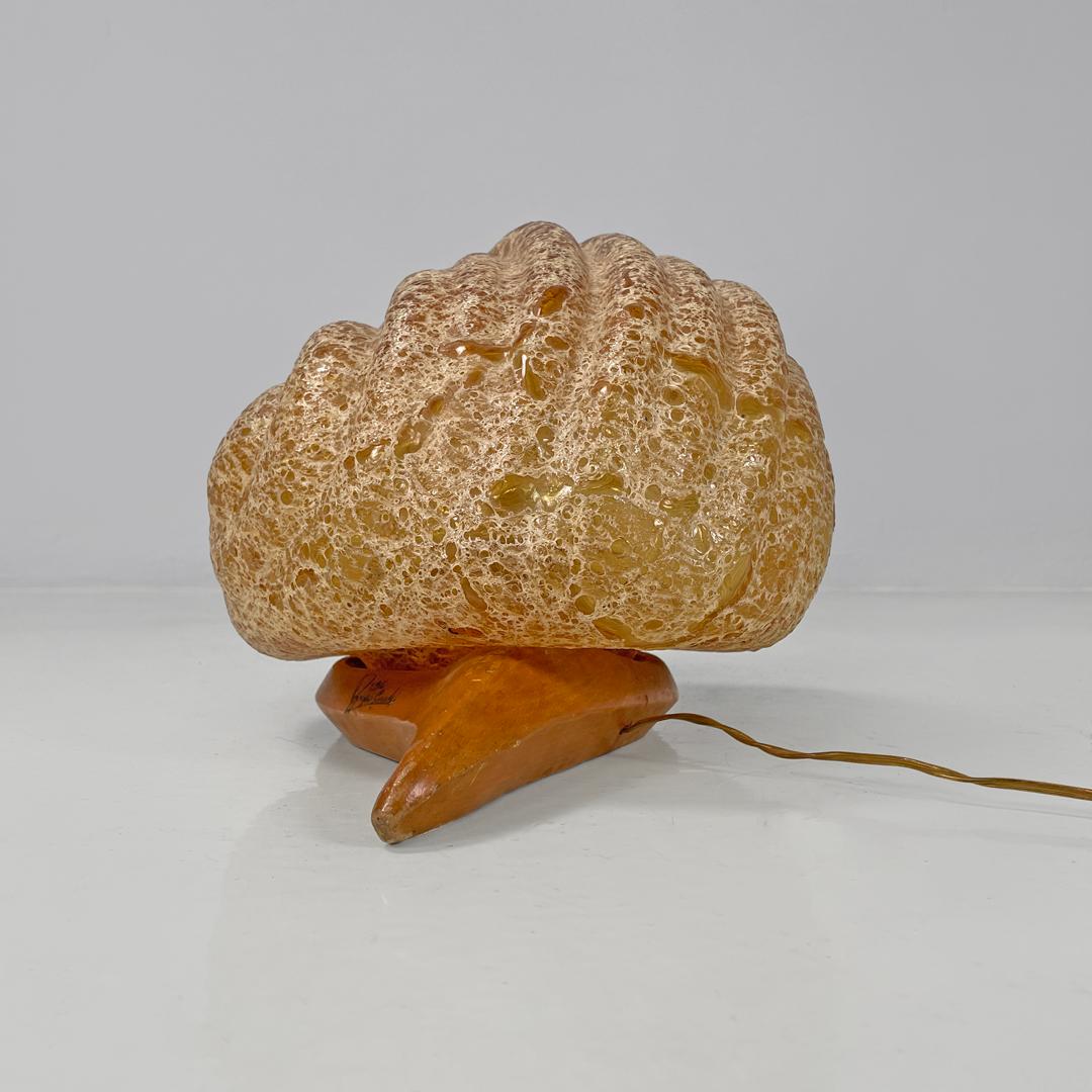 Italian mid-century modern table lamp Snail Marzio Cecchi Dimensione Fuoco 1960s For Sale 2