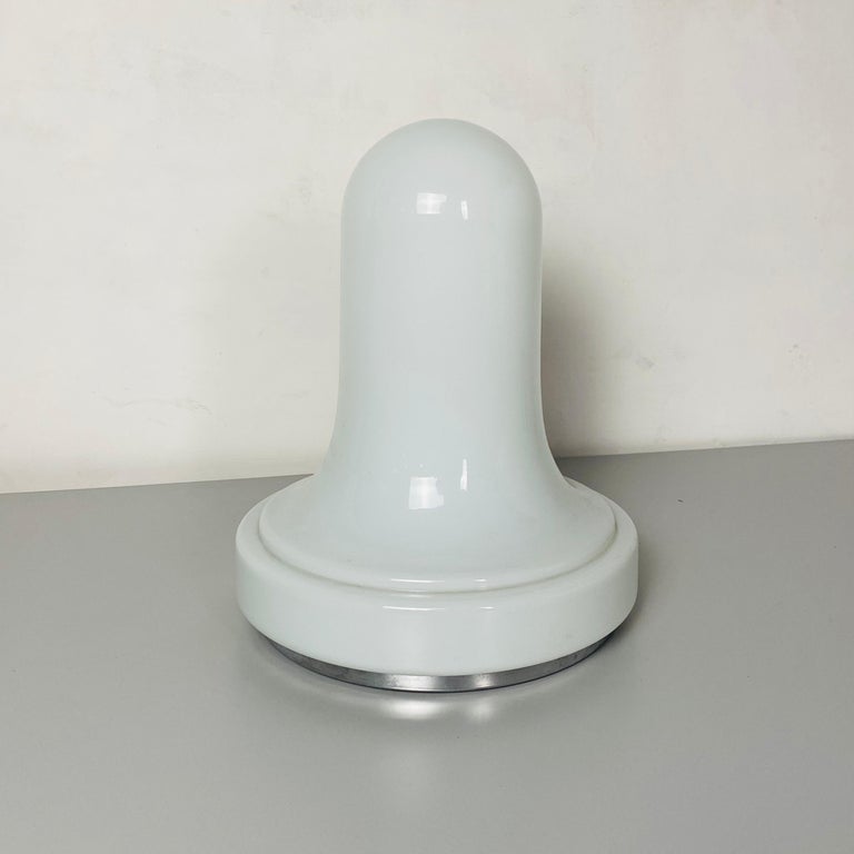 Italian Mid-Century Modern Table Lamp with Steel Base and Irregular ...