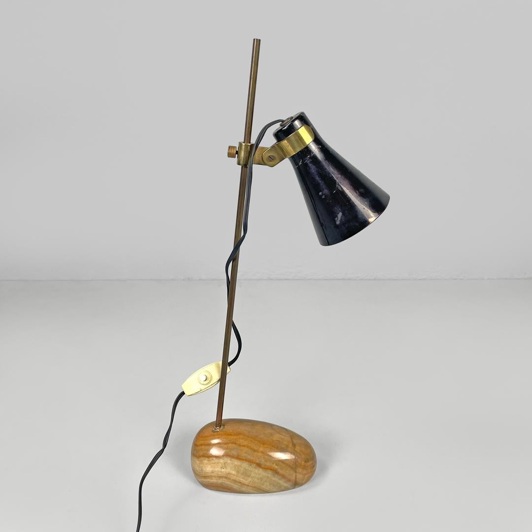 Lámparas de mesa modernas italianas de mediados de siglo LTA1 Sasso Caccia Dominioni Azucena Años 50 Latón en venta