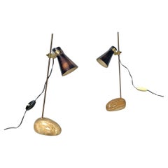 Italian mid-century modern table lamps LTA1 Sasso Caccia Dominioni Azucena 1950s