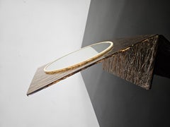 Italian Mid-Century Modern Table Mirror in Textured Plexiglass, 1960s