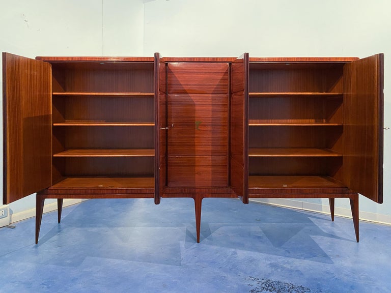 Italian Mid-Century Modern Tall Sideboard Cabinet Designed by Paolo Buffa, 1950 For Sale 11