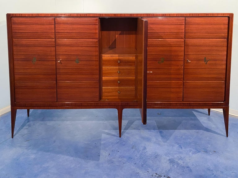 Italian Mid-Century Modern Tall Sideboard Cabinet Designed by Paolo Buffa, 1950 For Sale 12