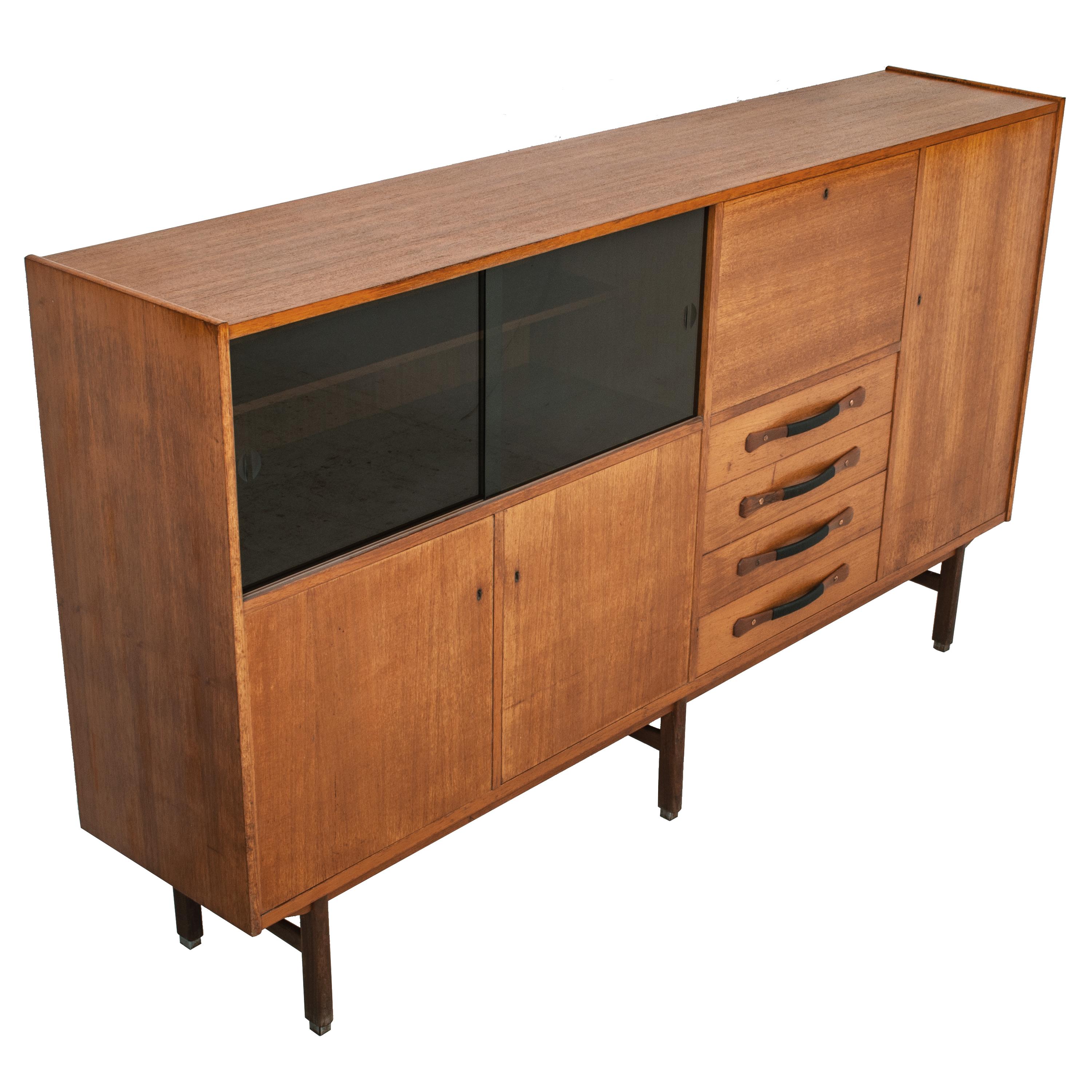 20th Century Italian Mid-Century Modern Teak Credenza Sideboard Ilmari Tapiovaara Cantu 1960