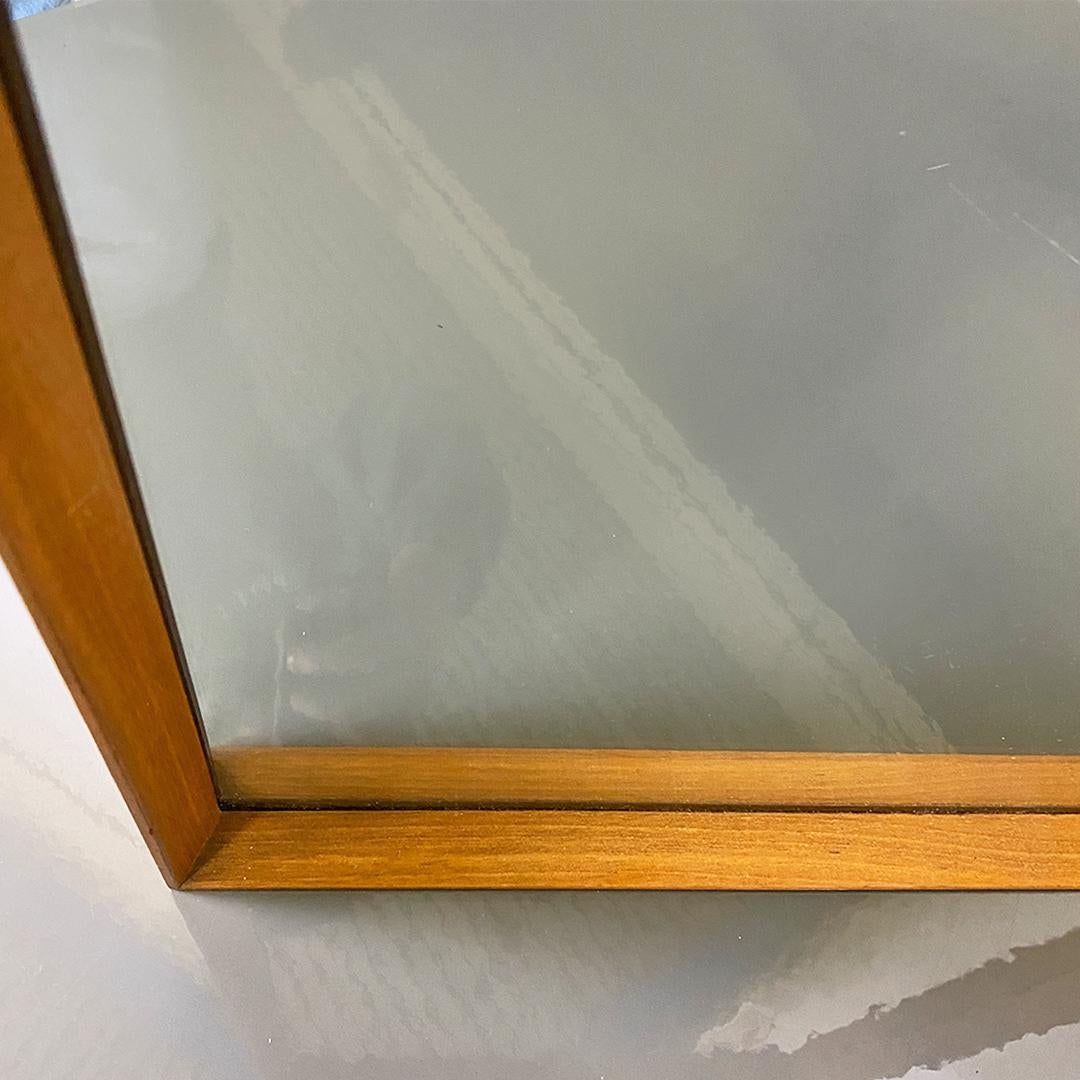 Italian Mid-Century Modern Teak Frame with Rectangular Mirror, 1960s 5