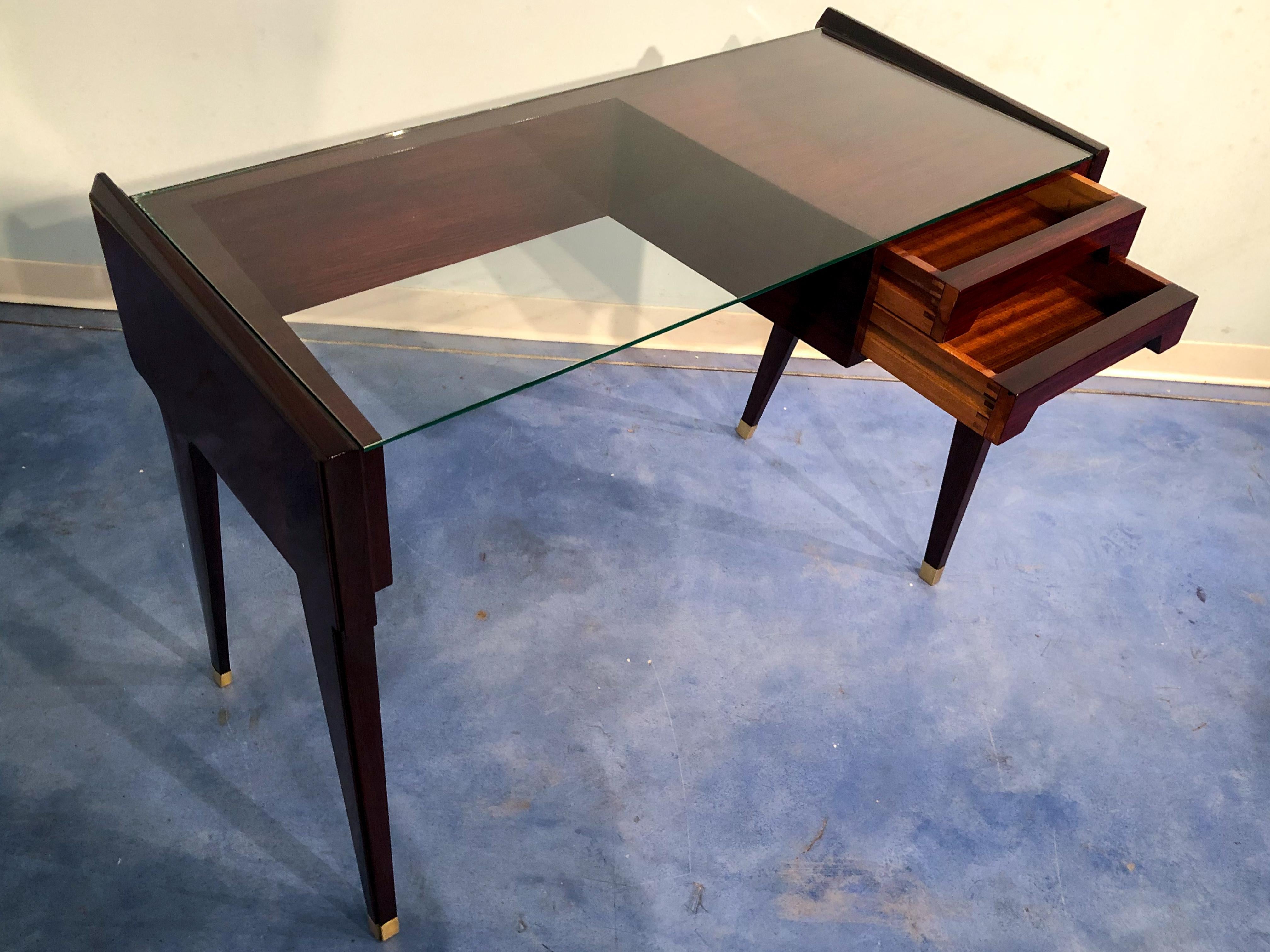 Mid-20th Century Italian Mid-Century Modern  Petite Desk Designed by Vittorio Dassi, 1950s For Sale