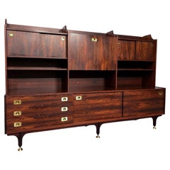 Italian Mid-Century Modern Teak Tall Sideboard, 1950