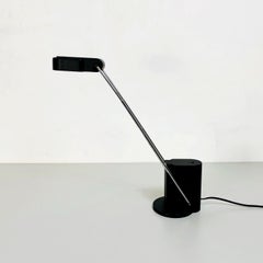 Italian Mid-Century Modern Telescopic Black Plastic Lamps, 1980s
