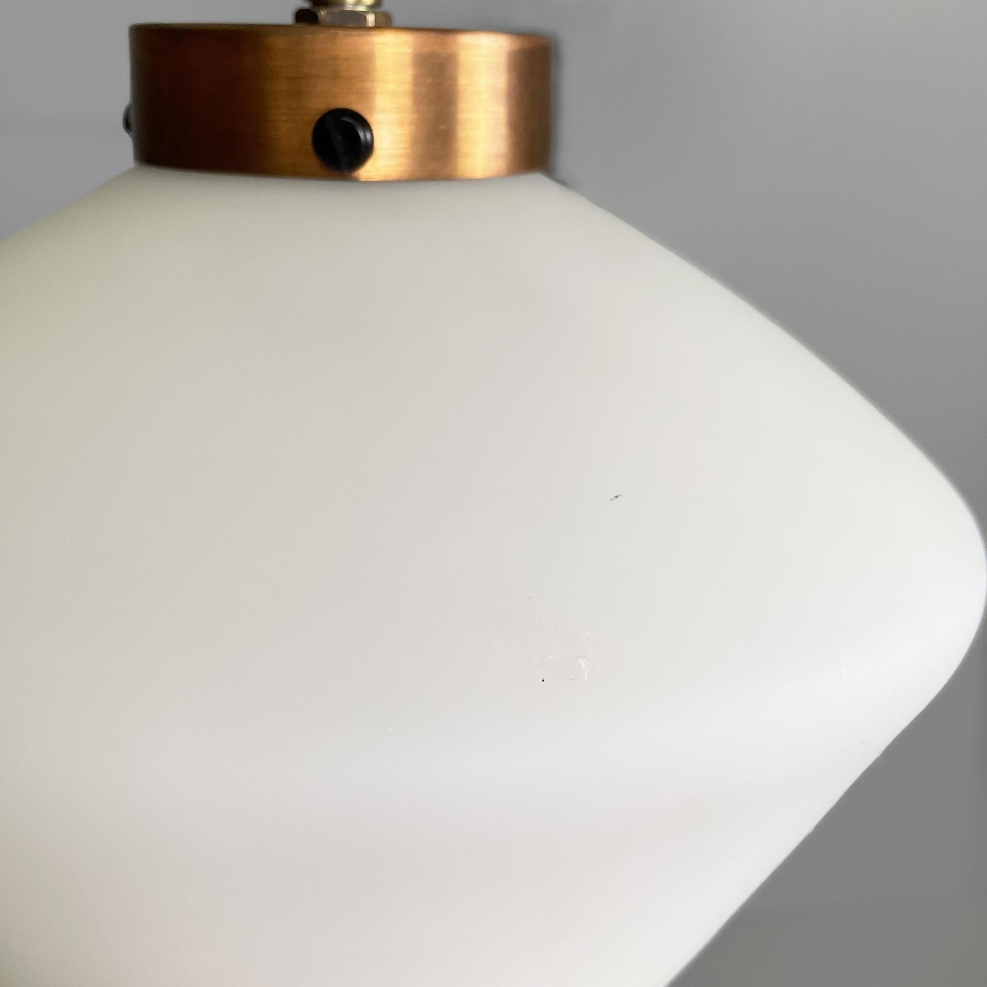 Lustre italien à trois lumières en verre et métal noir de style moderne du milieu du siècle dernier, années 1950. en vente 1