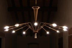 Italian Mid-Century Modern Torlasco Chandelier, Model 342, Lumi Milano, 1950s