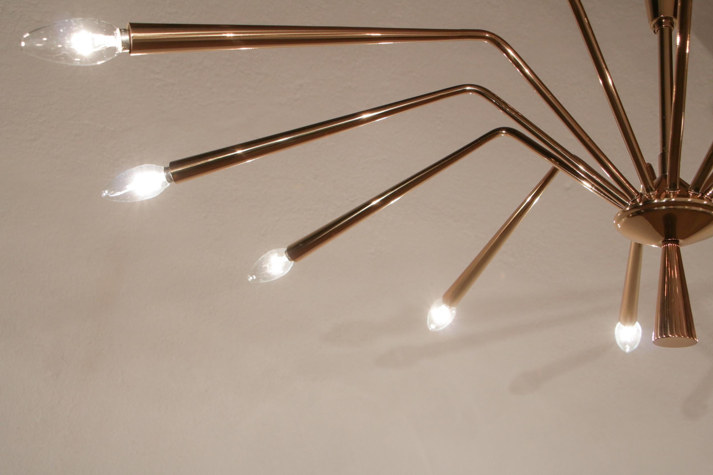 Italian Mid-Century Modern Torlasco Chandelier, Model 342, Lumi Milano, 1950s For Sale 1