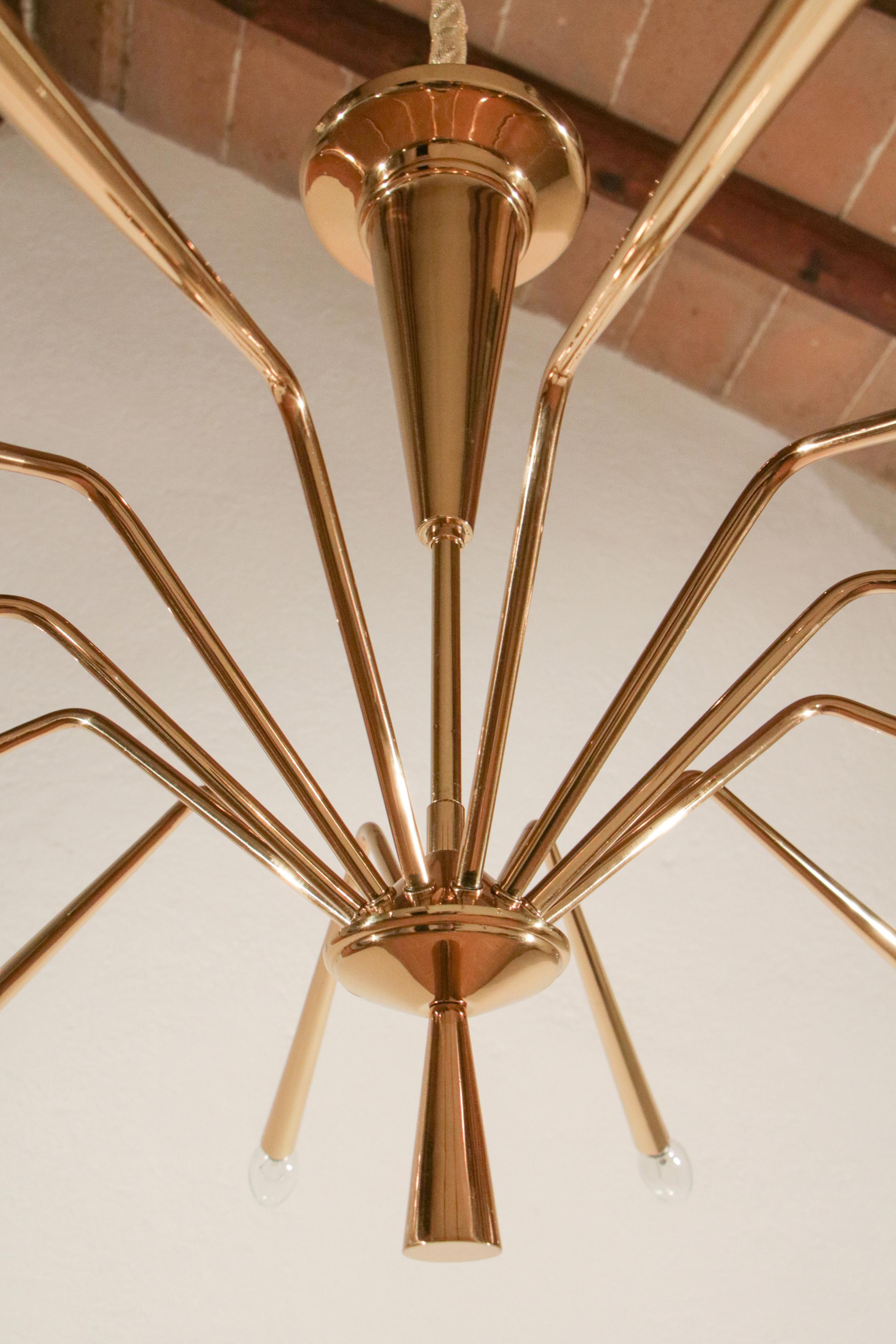 Italian Mid-Century Modern Torlasco Chandelier, Model 342, Lumi Milano, 1950s For Sale 2