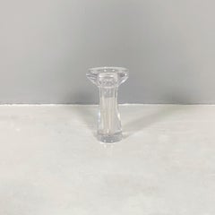 Italian Mid-Century Modern Transparent Glass Flower Vase, 1960s