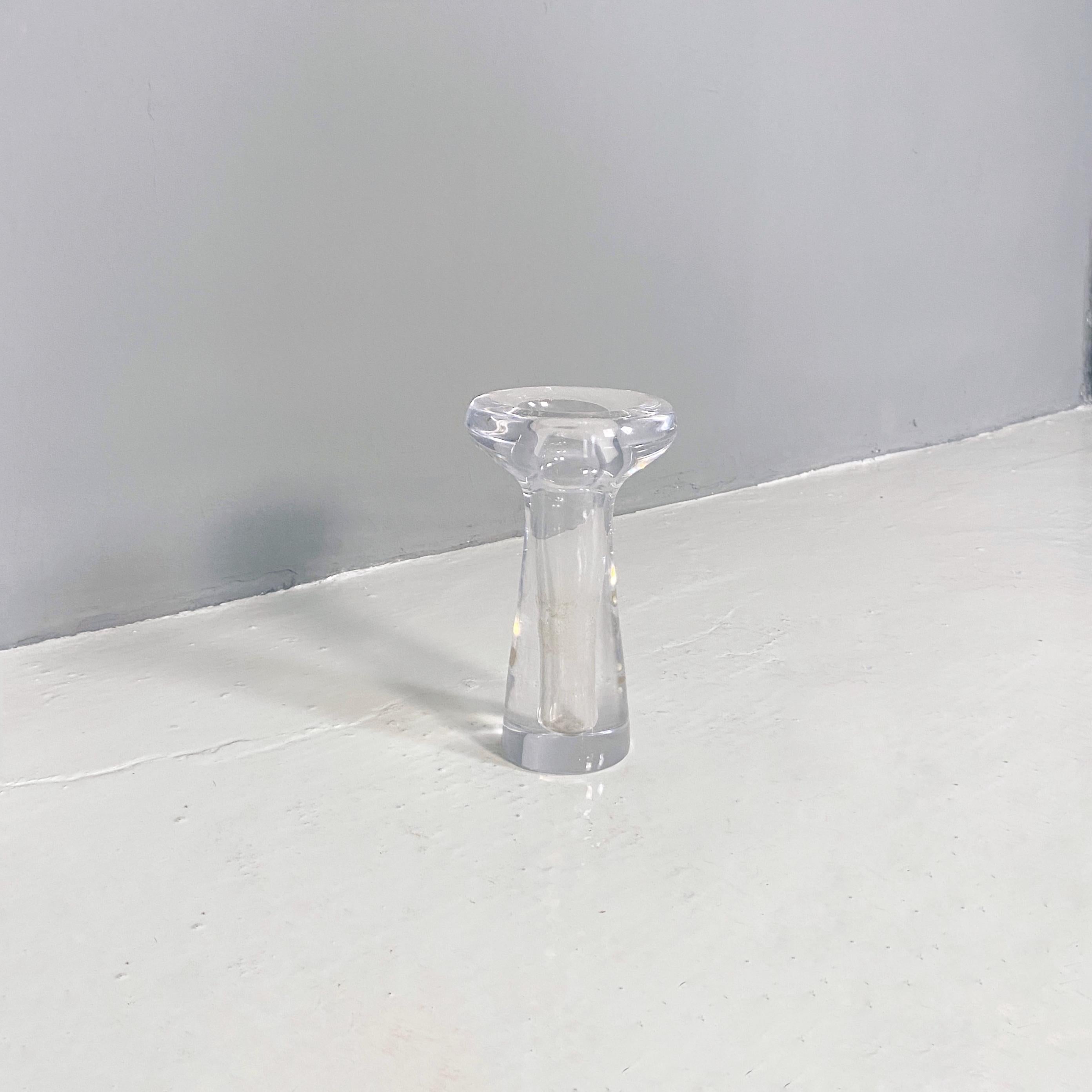 Italian Mid-Century Modern Transparent Glass Flower Vase, 1960s For Sale 3