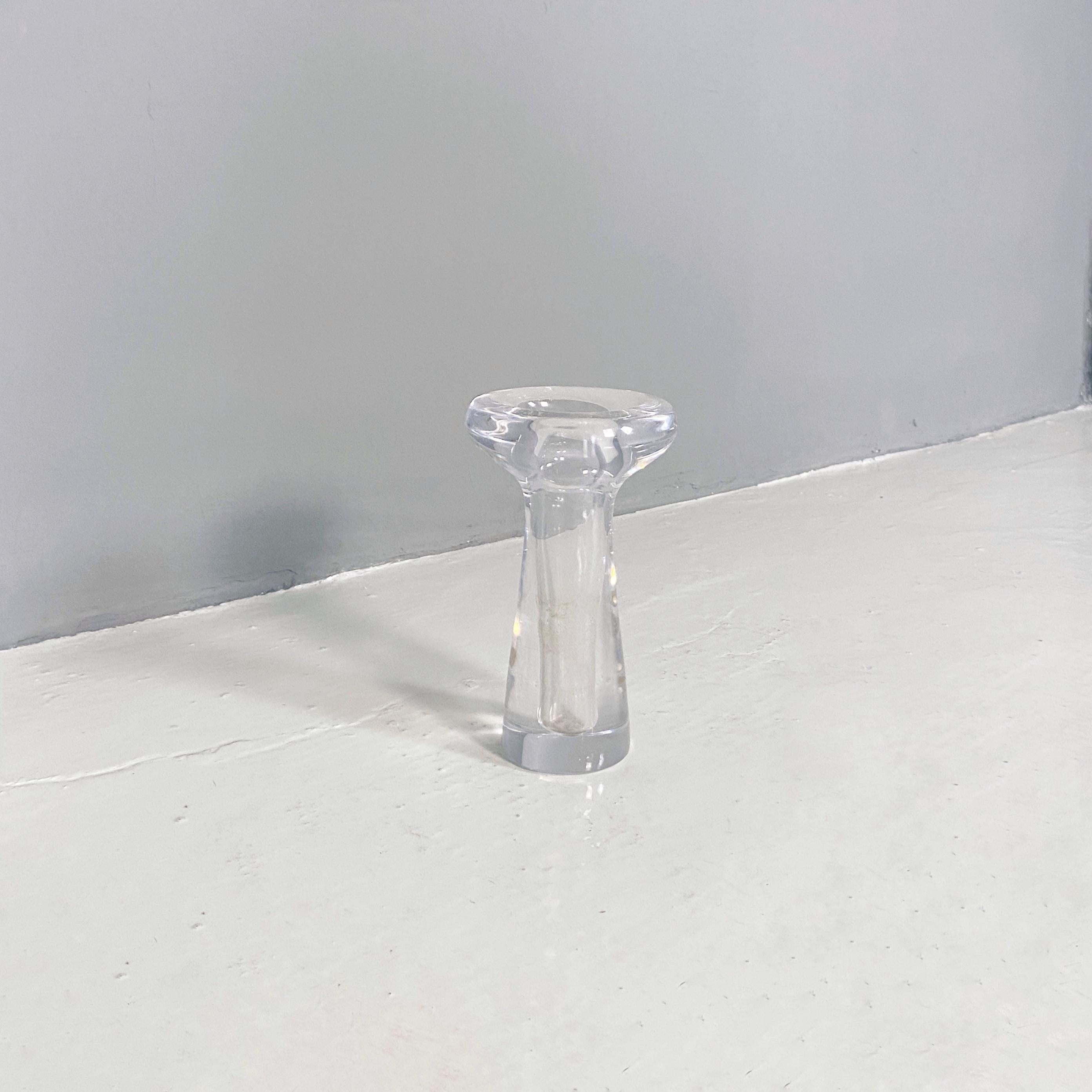Italienische transparente Blumenvase aus Glas, Mid-Century Modern, 1960er Jahre im Angebot 2