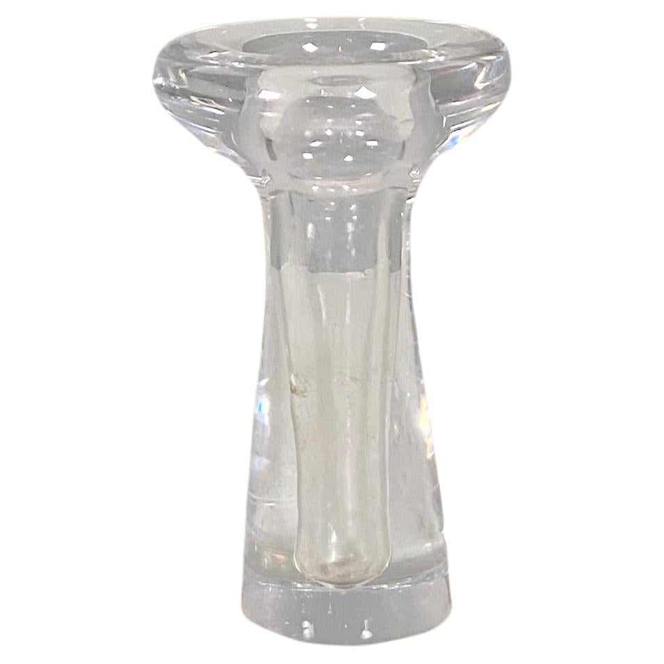 Italian Mid-Century Modern Transparent Glass Flower Vase, 1960s For Sale