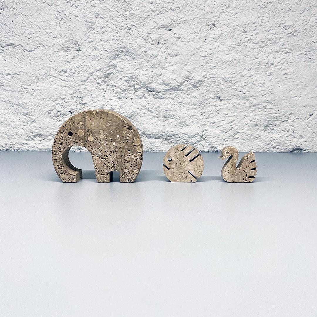 Italian Mid-Century Modern Travertine Animals by Mannelli Brothers, 1970s 2