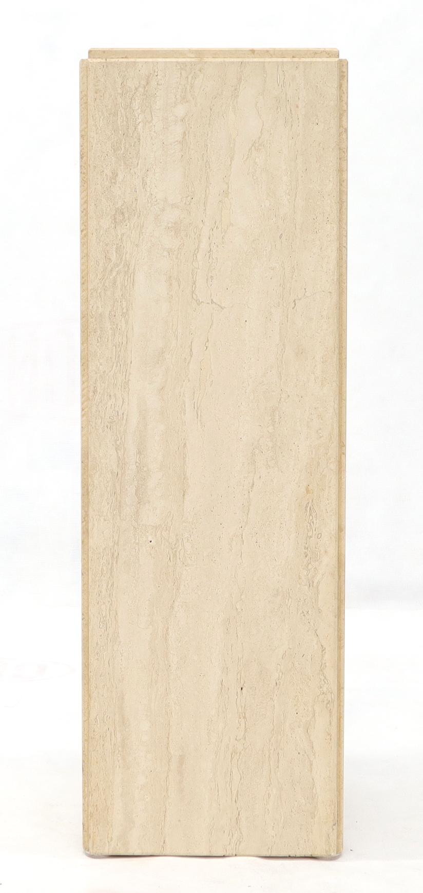 Italian Mid-Century Modern Travertine Square Pedestal 2