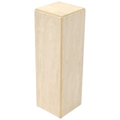 Italian Mid-Century Modern Travertine Square Pedestal