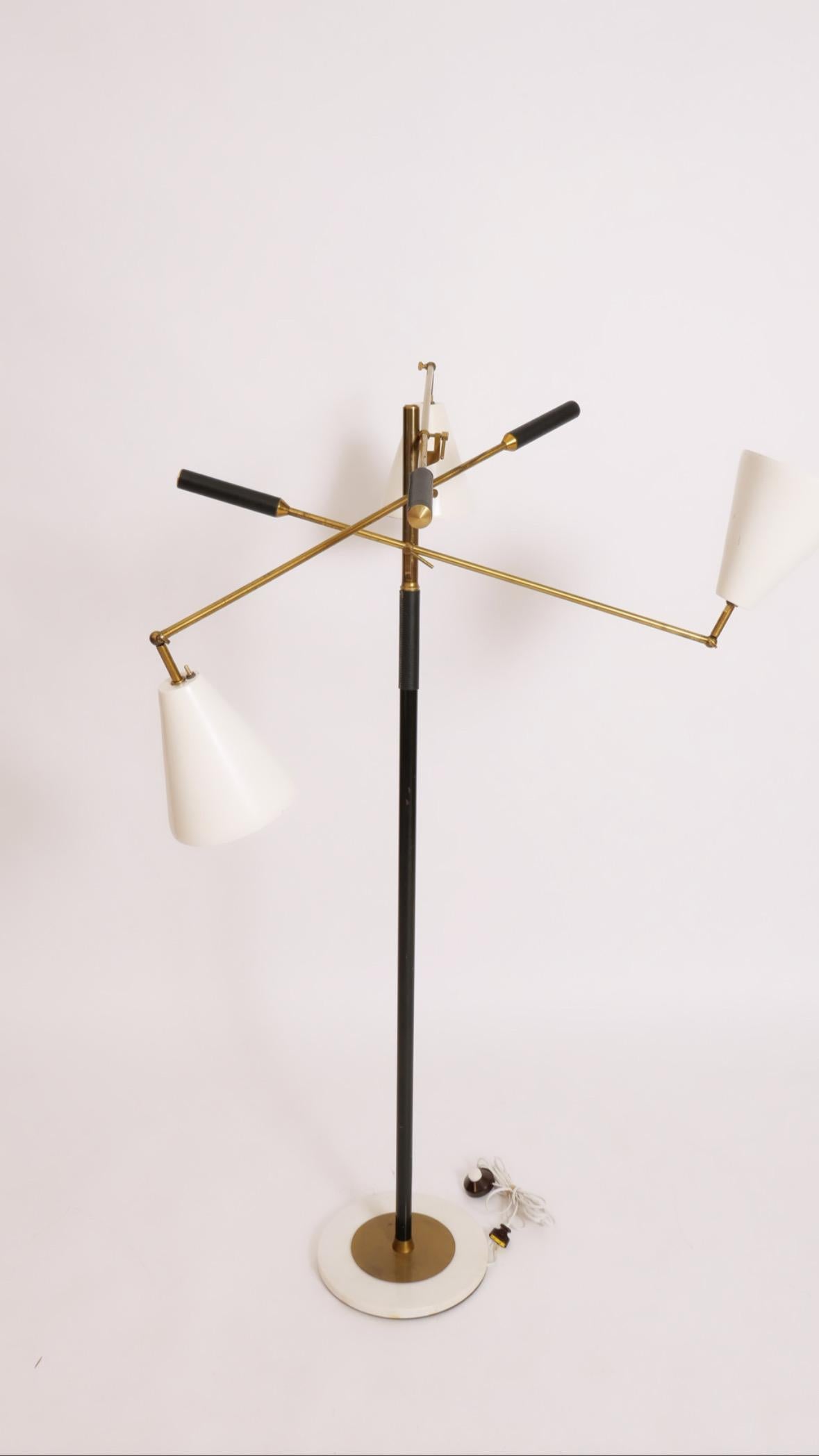 Lacquered Italian Mid Century Modern Triennale Floor Lamp