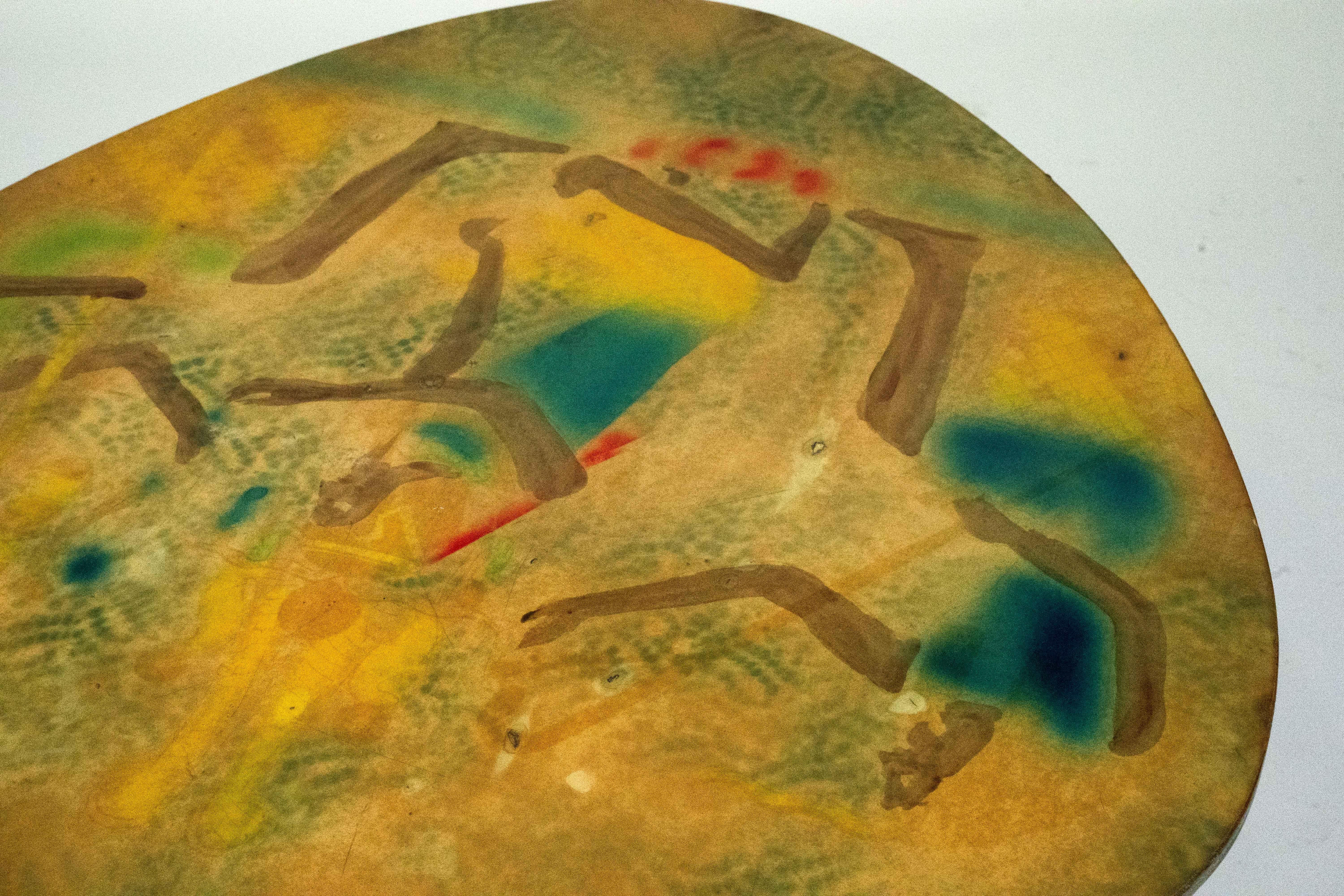 Italian Mid-Century Modern Tripod Coffee Table, 1950s For Sale 6