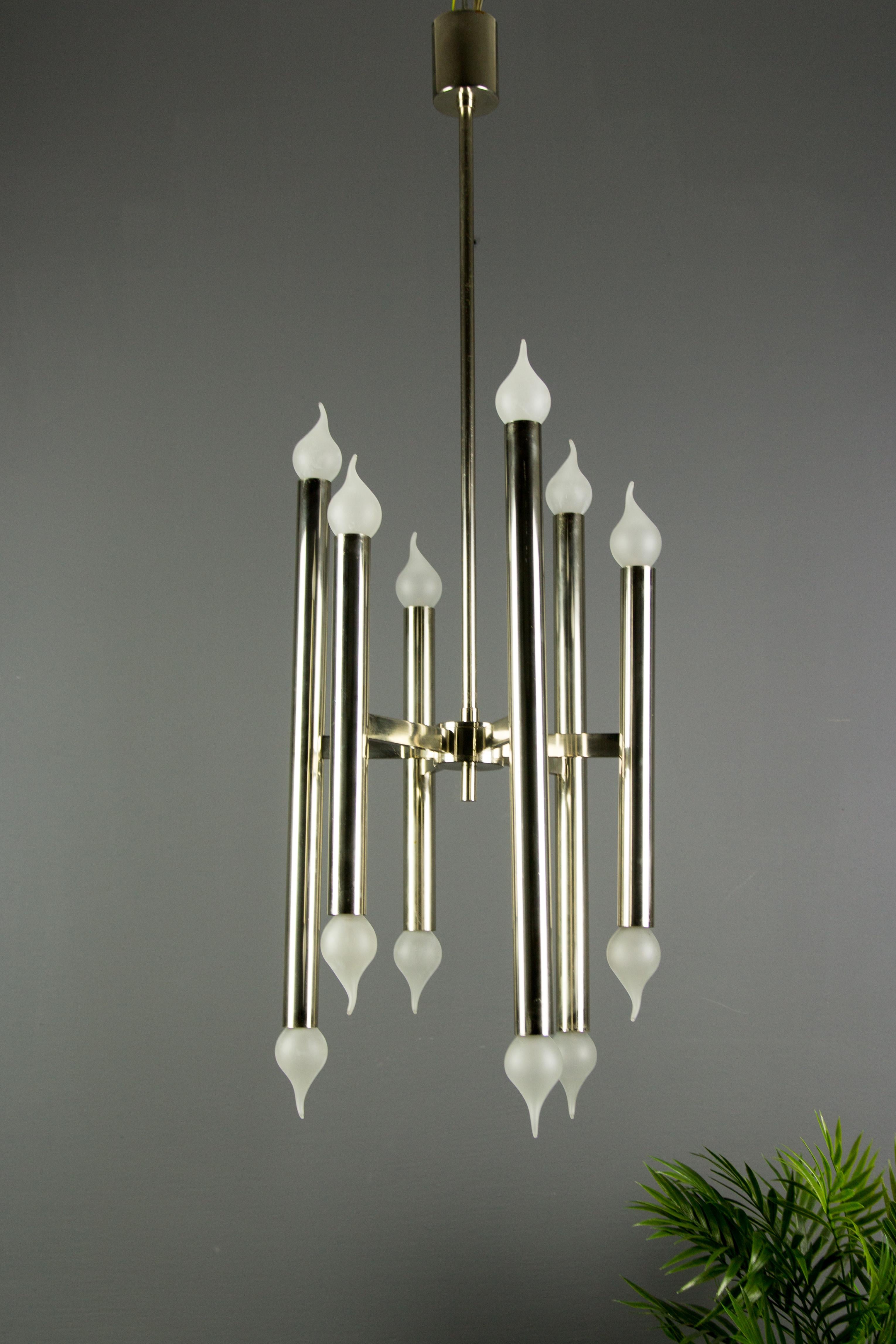 modern chrome chandelier